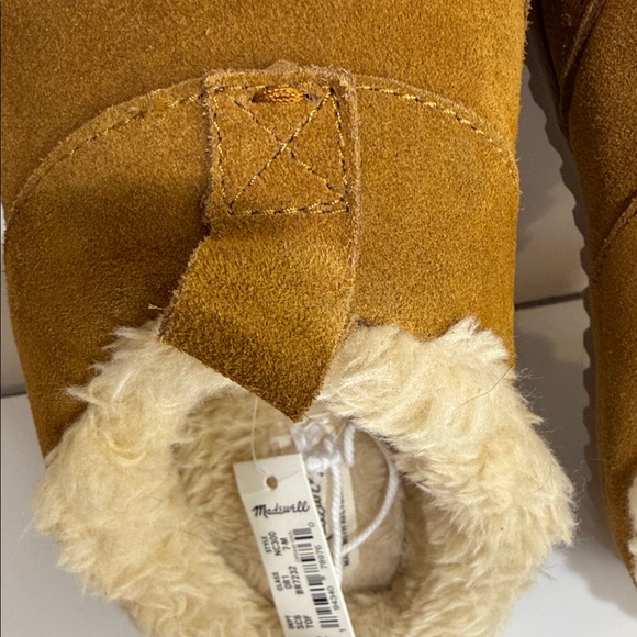 Madewell NWT Tan Suede Fur-Lined Slip-Ons. New. - Picture 8 of 8